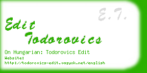 edit todorovics business card